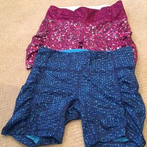 Two pairs of Lululemon Speed Track Shorts Size 6